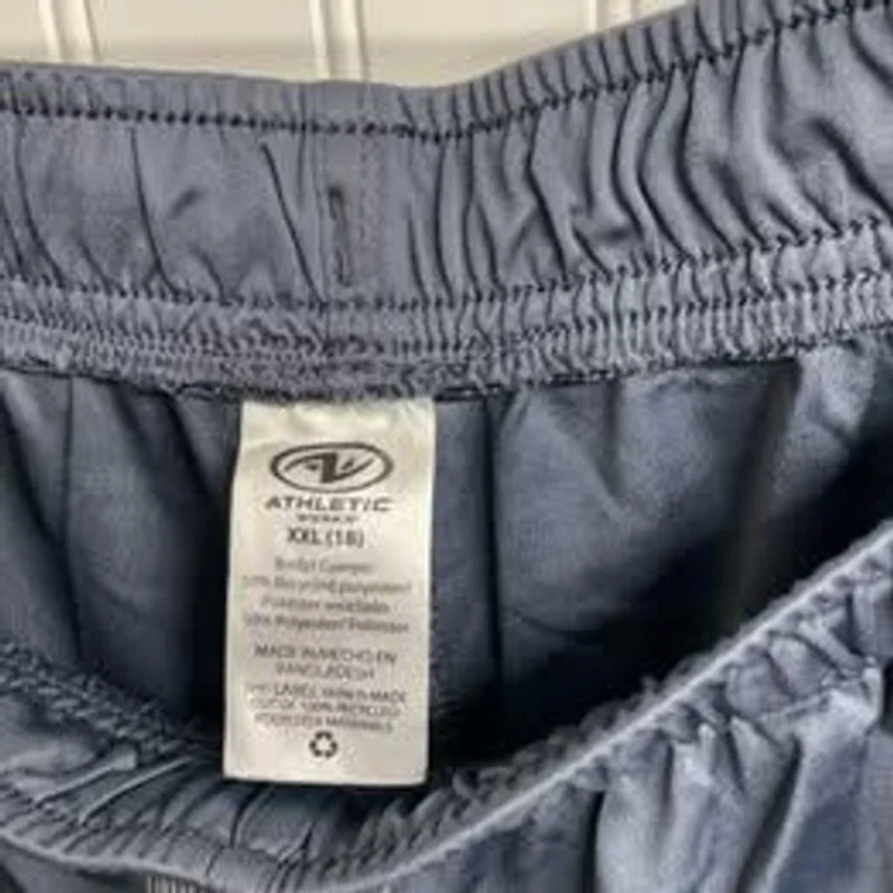 Athletic Works Boys XXL 18 Gray Active Basketball Shorts Elastic Waist Pockets